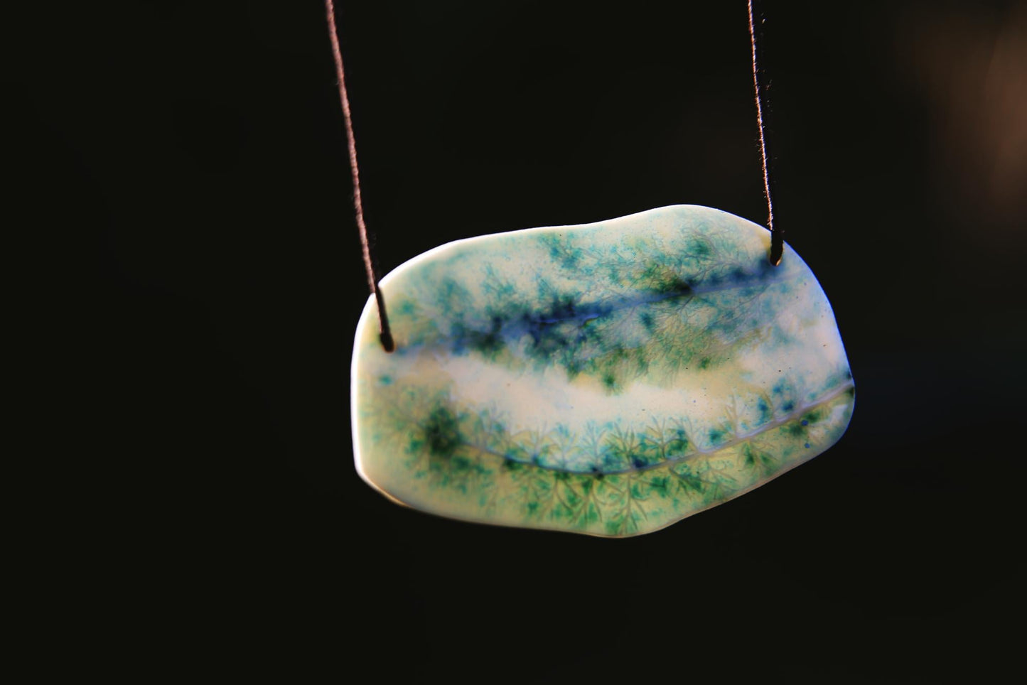 Light Through The Meadow / Porcelain Pendant