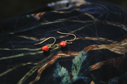 Fraises Des Bois / Porcelain Earrings and Necklace