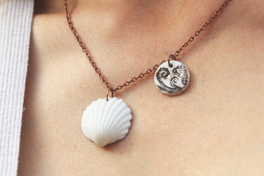 Sea Charms / Porcelain Necklace