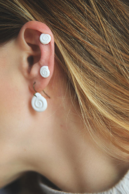Ammonites / Porcelain Earrings