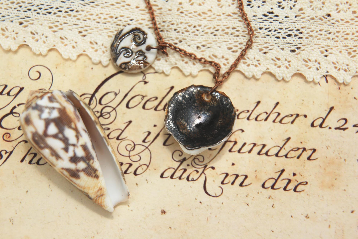 Sea Charms / Porcelain Necklace