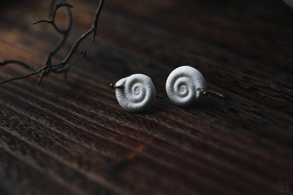 Ammonites / Porcelain Earrings