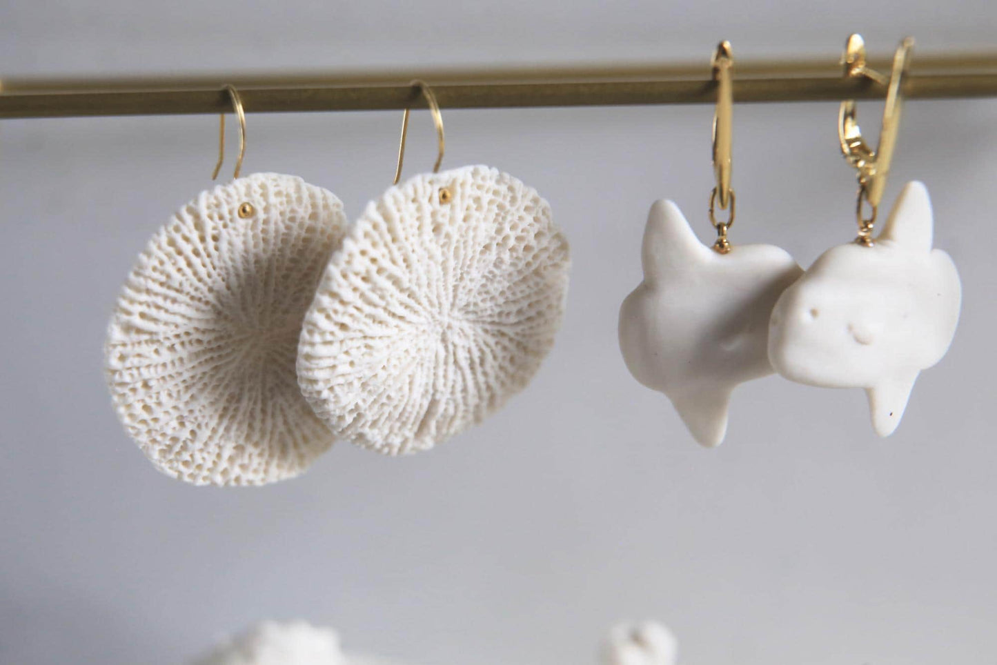 Fungiidae / Porcelain Earrings