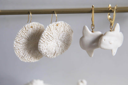 Fungiidae / Porcelain Earrings