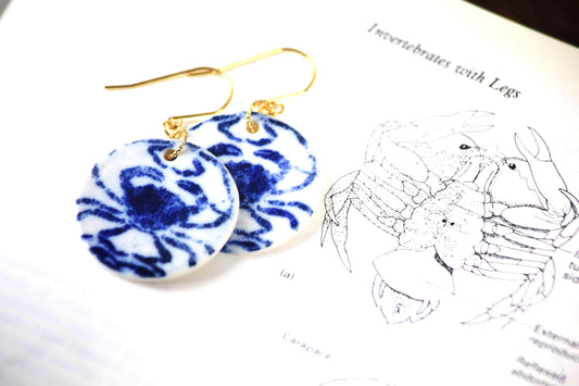 Brachyura / Porcelain Earrings and Necklace