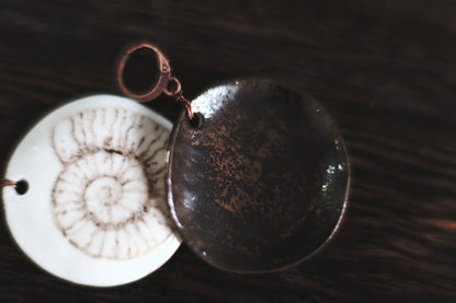 Ammonoidea / Porcelain Earrings