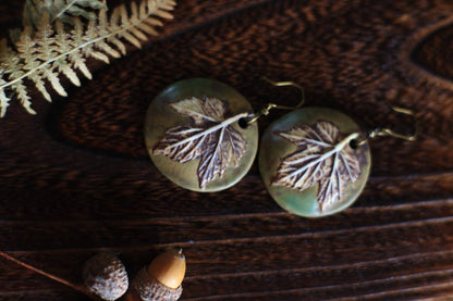 Mocha Grapevine / Porcelain Earrings