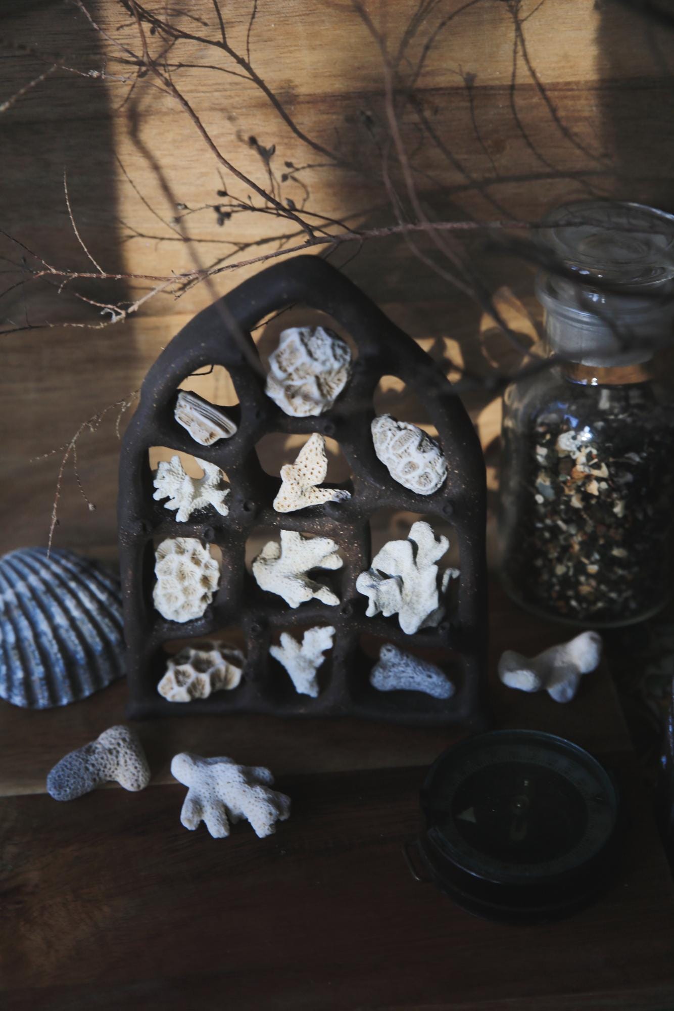 The View / Black Clay Ceramic Curiosity Cabinet