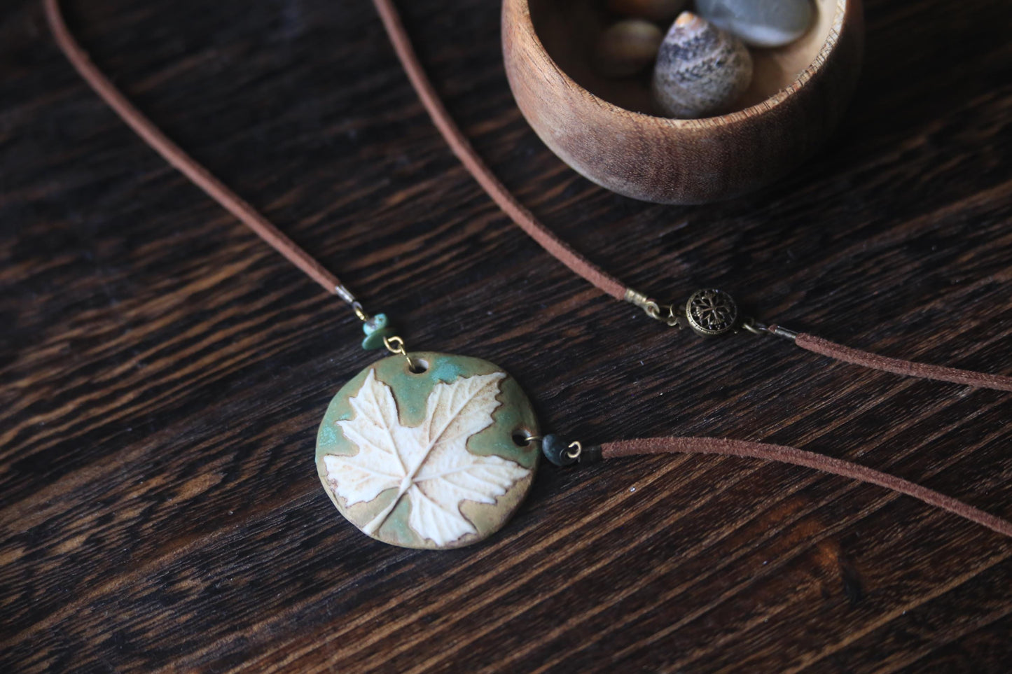 Patina Grapevine / Porcelain Earrings and Necklace