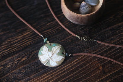 Patina Grapevine / Porcelain Earrings and Necklace