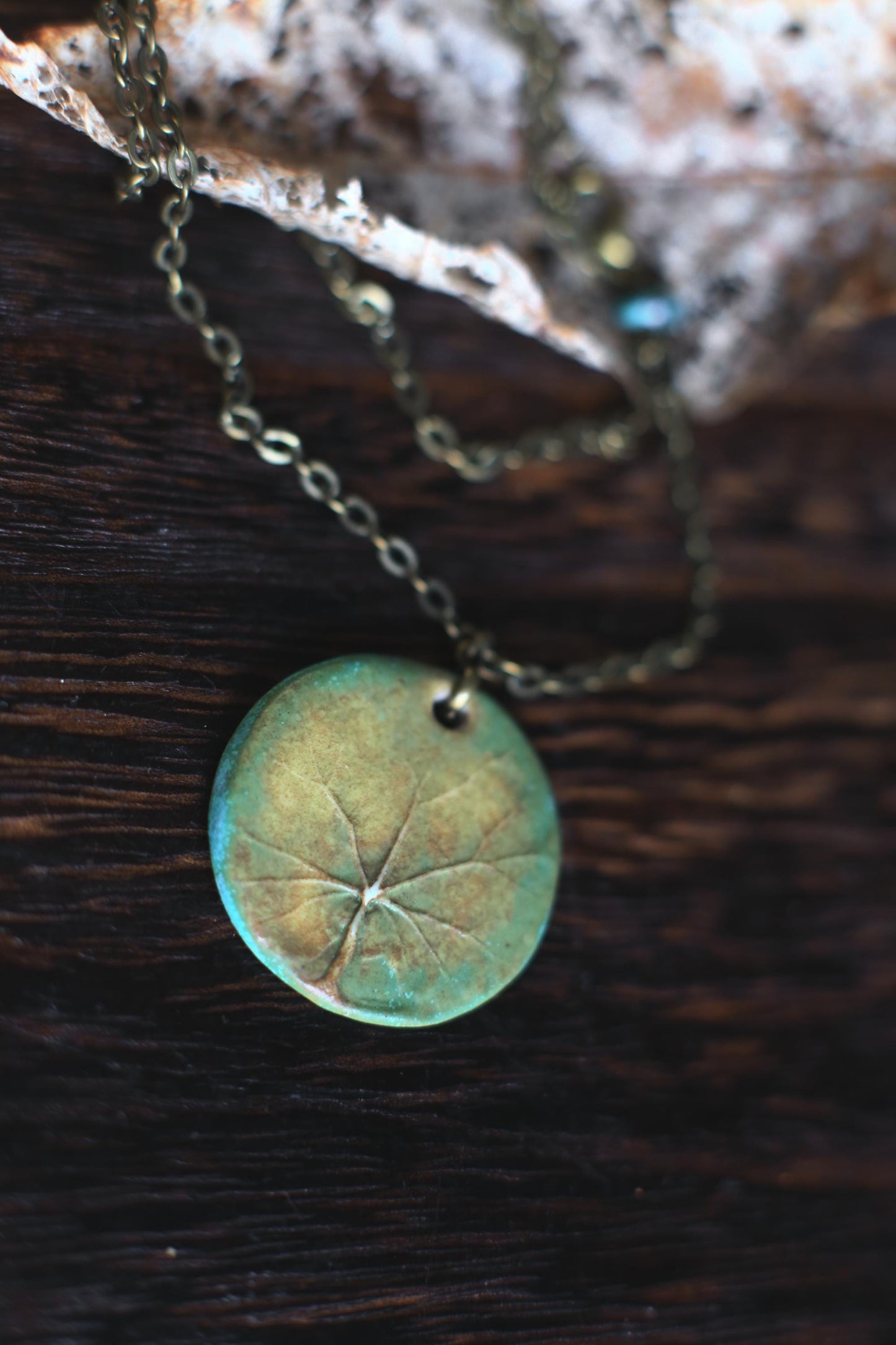 Circled Vine / Porcelain Necklace