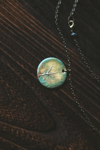 Circled Vine / Porcelain Necklace