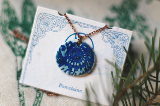 Twirled / Porcelain Pendant