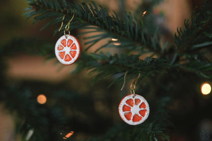 Orange Slices / Porcelain Earrings