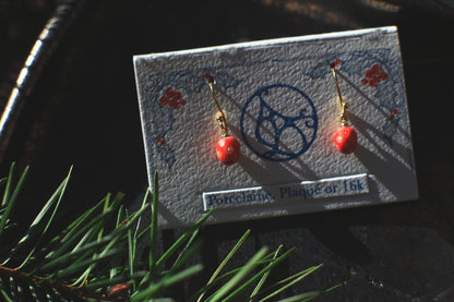 Fraises Des Bois / Porcelain Earrings and Necklace
