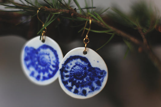 Deroceras / Porcelain Earrings
