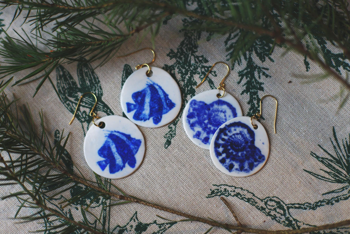 Monoceros / Porcelain Earrings