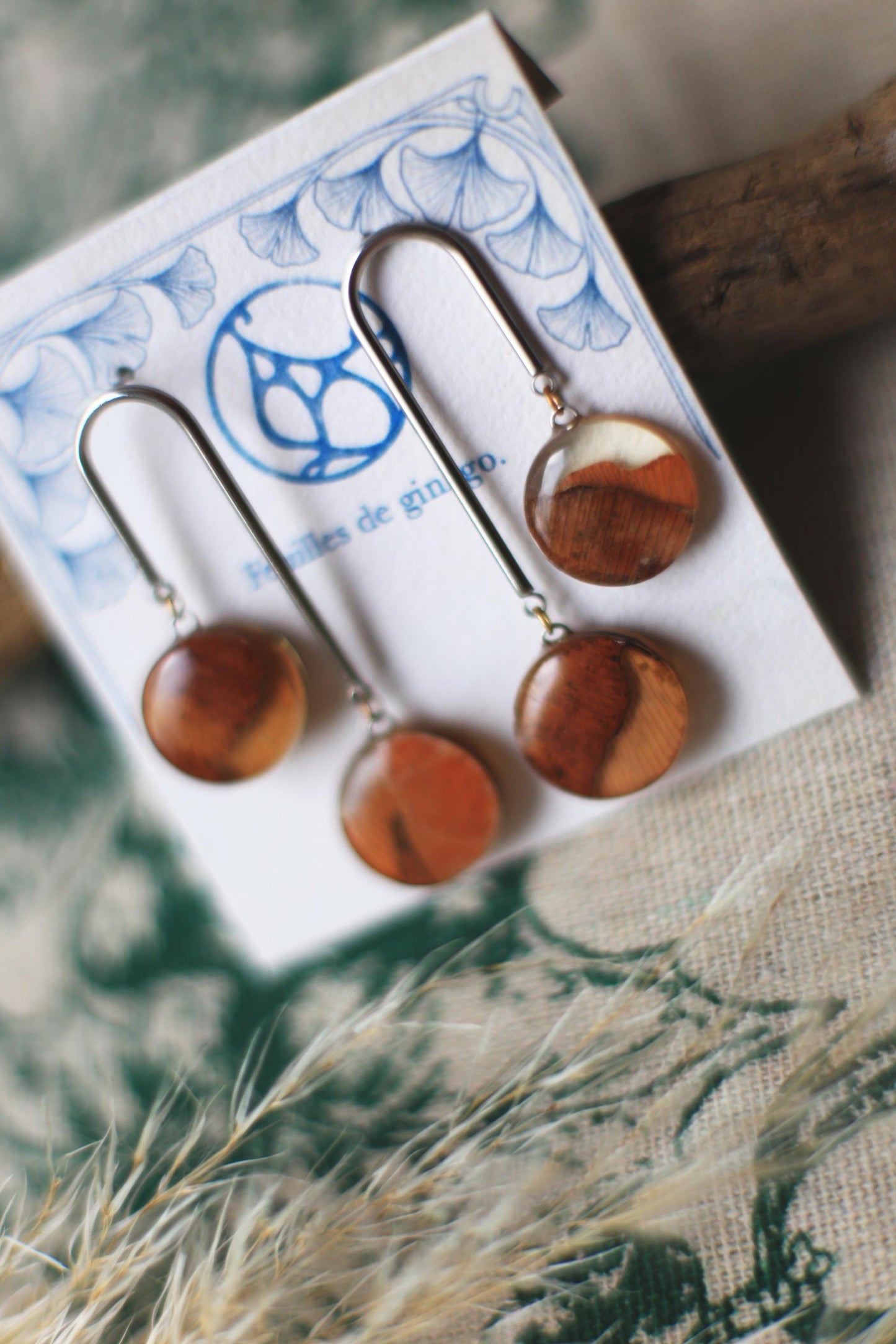 Plains / Ginkgo leaves earrings