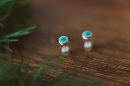 Points / Porcelain Gold-plated Stud Earrings