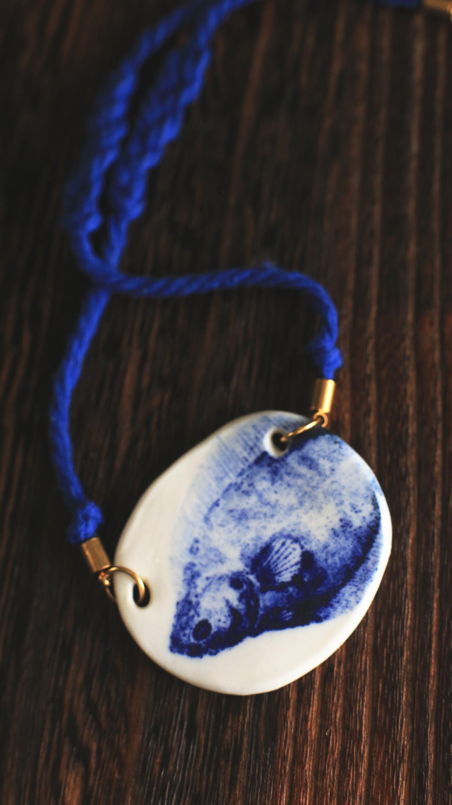 Pleuronectiformes / Illustration Porcelain Necklace