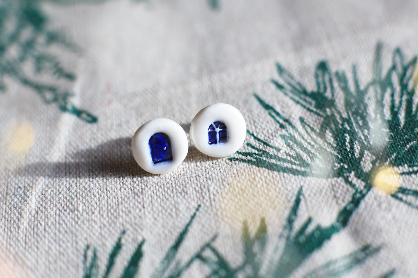 Home Fragments / Porcelain Stud Earrings