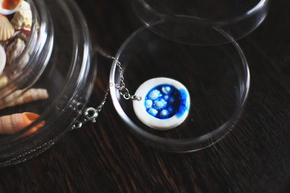 Shell Round / Porcelain Seashell Pendant