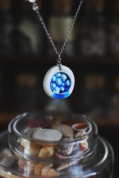Shell Round / Porcelain Seashell Pendant