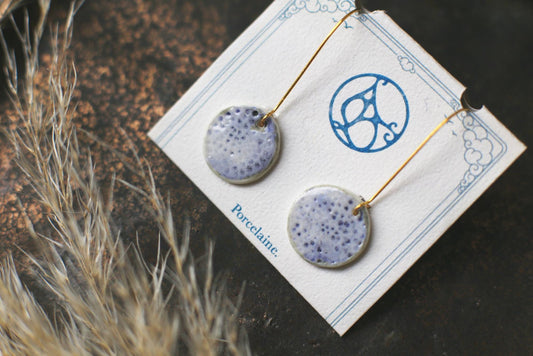 Cobalt / Porcelain Earrings