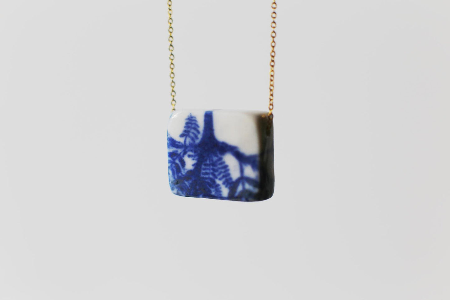 Herbarium Block / Porcelain Necklace