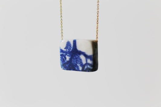 Herbarium Block / Porcelain Necklace