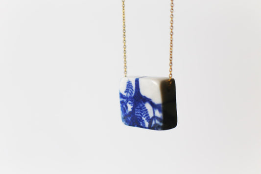 Herbarium Block / Porcelain Necklace