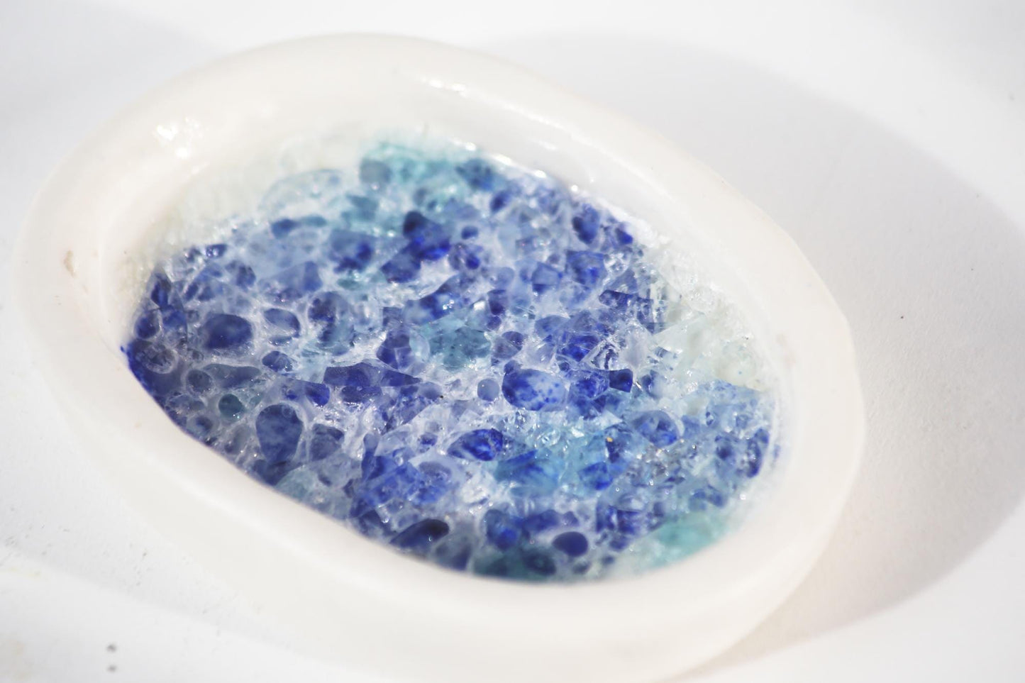 Frozen Pool / Small Porcelain and Glass Dish