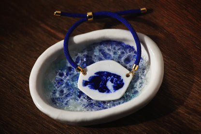 Frozen Pool / Small Porcelain and Glass Dish