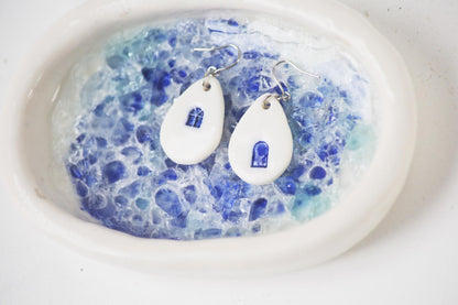 Frozen Pool / Small Porcelain and Glass Dish