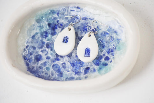 Frozen Pool / Small Porcelain and Glass Dish