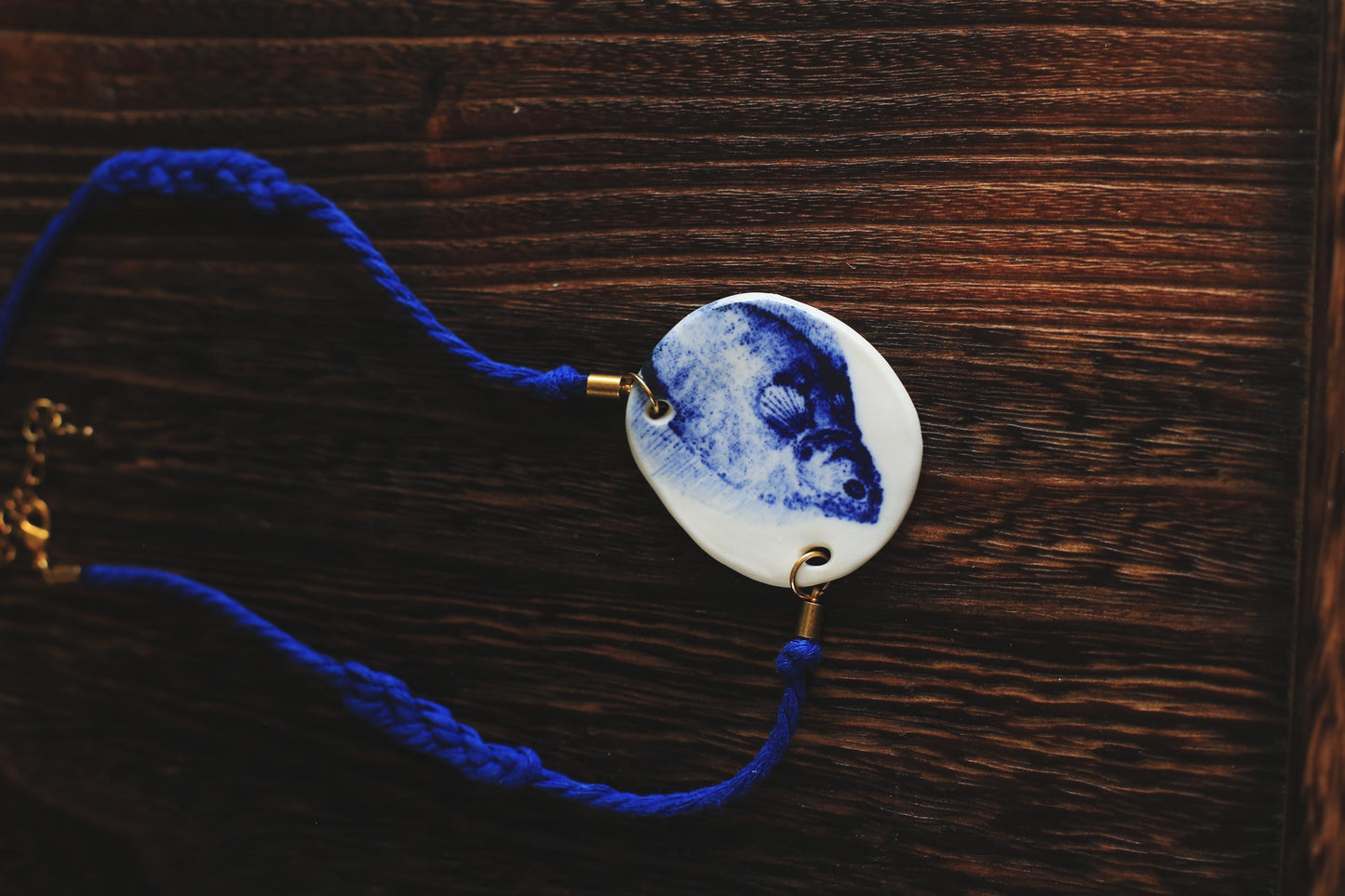 Pleuronectiformes / Illustration Porcelain Necklace