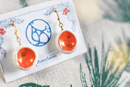 Tangerines / Porcelain Earrings