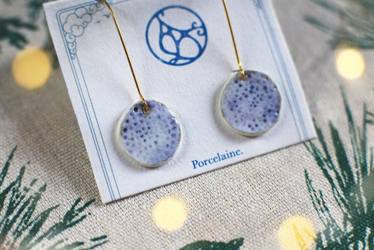 Cobalt / Porcelain Earrings
