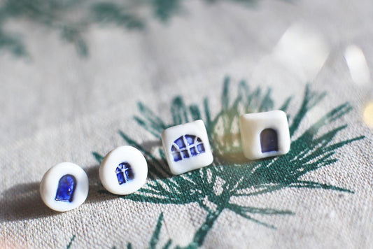 Home Fragments / Porcelain Stud Earrings