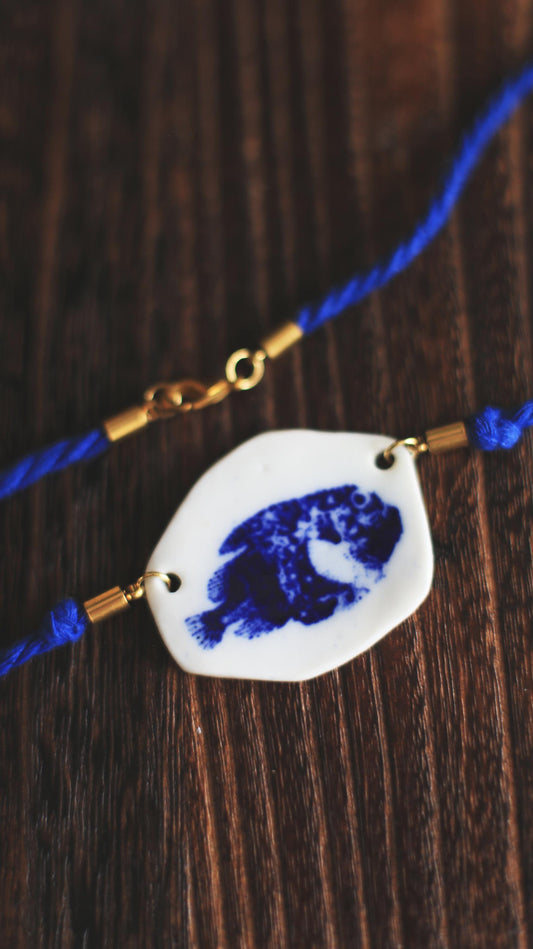 Cyclopteridae / Illustration Porcelain Necklace