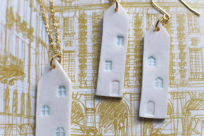 Porcelain Town / Earrings and Pendant Set