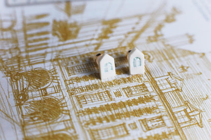 Porcelain Town / Earrings and Pendant Set