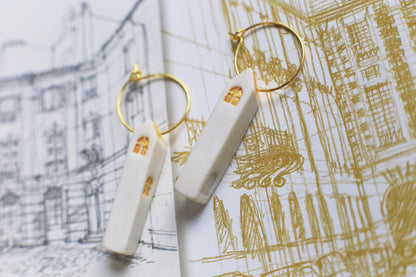 Sunrise Windows / Porcelain House Earrings