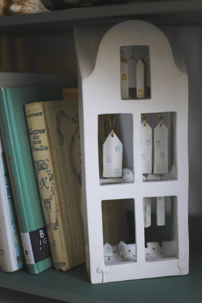 Porcelain Town / Earrings and Pendant Set