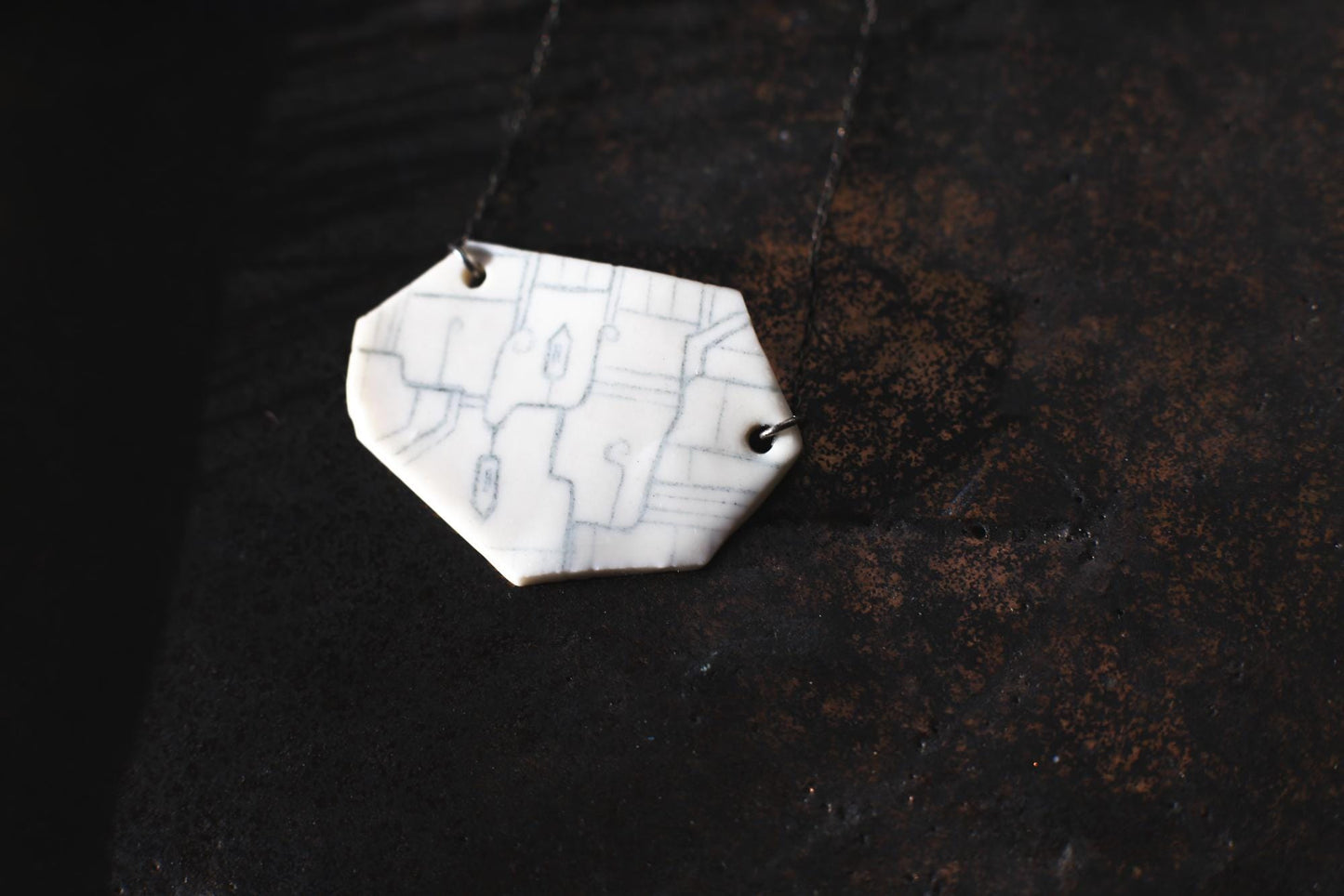 Connections / Porcelain Pendant