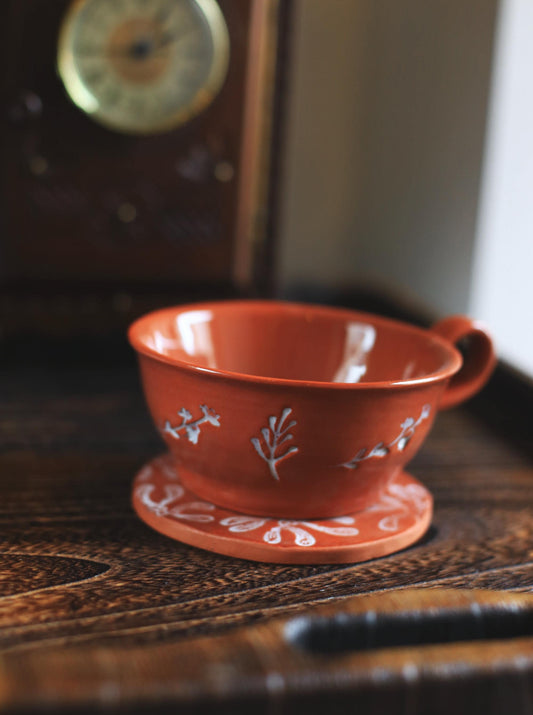 Earth / Red Ceramics Tea Cup