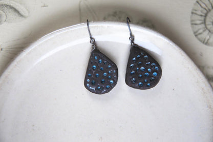 Inner World / Black Ceramic Earrings