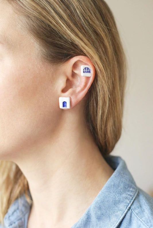 Home Fragments / Porcelain Stud Earrings