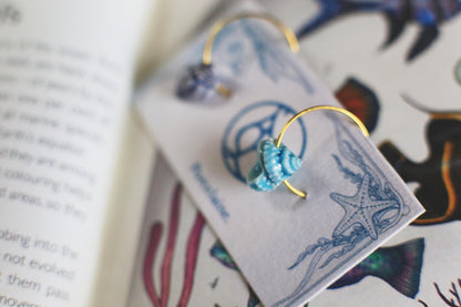 Shell Hoops / Porcelain Earrings