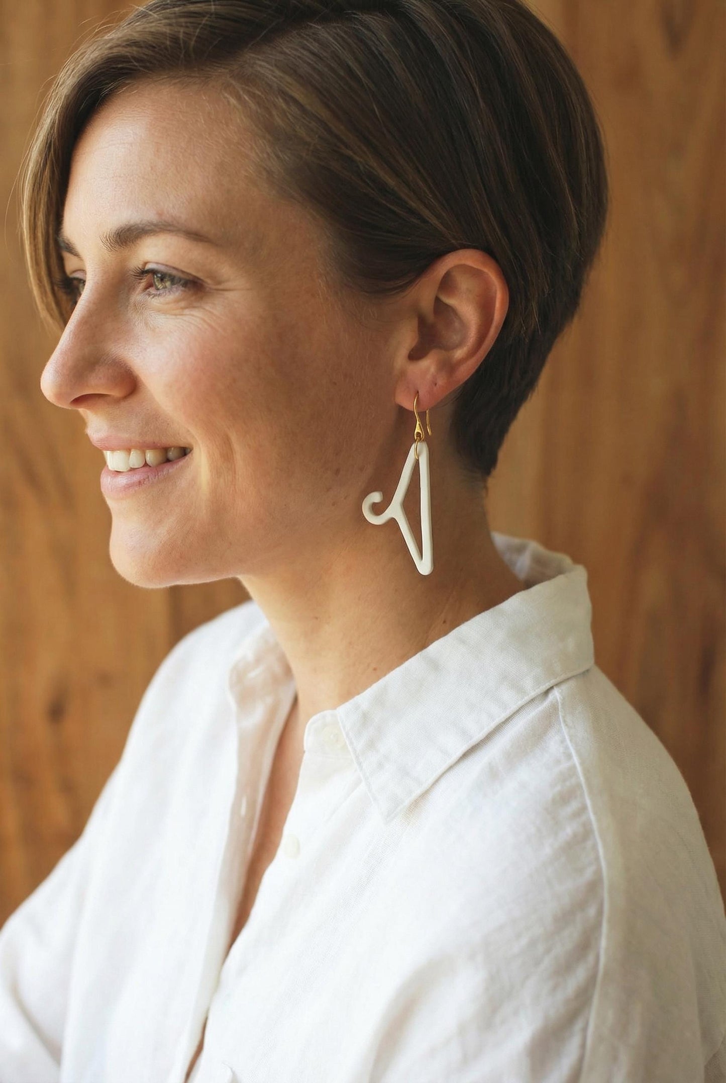 Les Cintres or Nothing To Wear / Porcelain Earrings